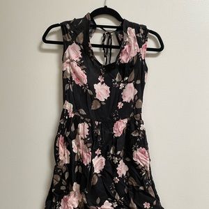 Aeropostale Bethany Mota Black Floral Mini Dress